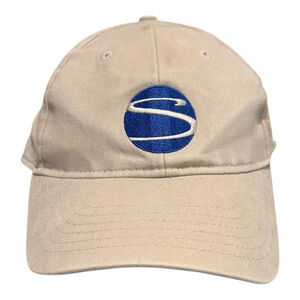 Adidas Hat Cap Strap Back One Size Beige S Logo Golf Sports Embroidered Mens